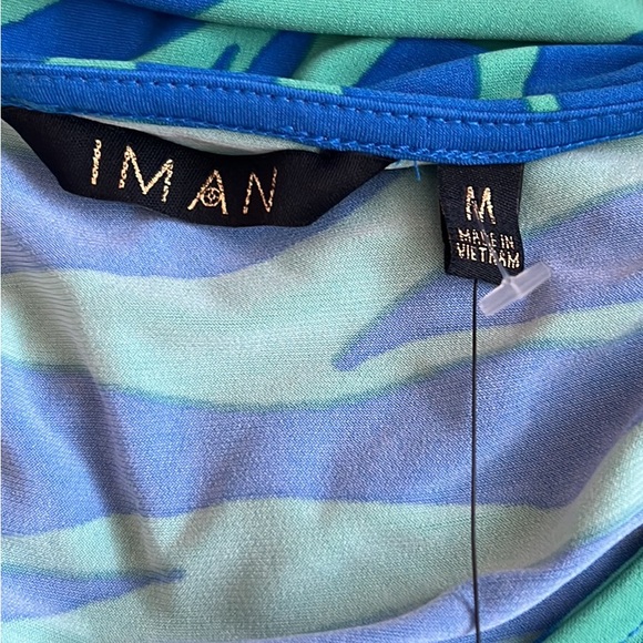 Inman NWT Size Medium Zebra print caped maxi dress - Picture 4 of 11